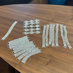 Lot of Elegant Silver Rhinestone connectors